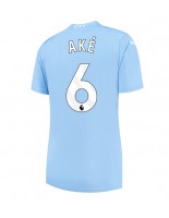 Manchester City Nathan Ake #6 Domácí Dres pro Dámské 2023-24 Krátký Rukáv